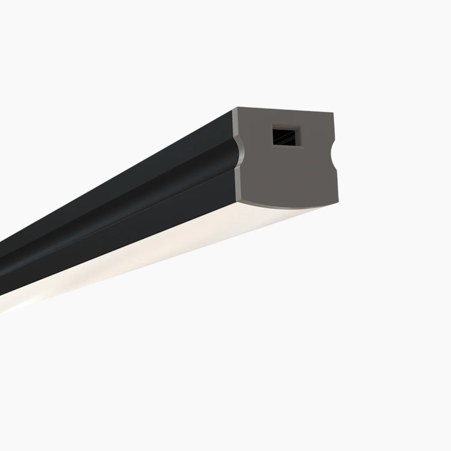 Sıva Üstü Led Profilleri - 17mm Siyah Boyalı Yüzeye Montaj LED Profil – 971BS ASL - LedProfil