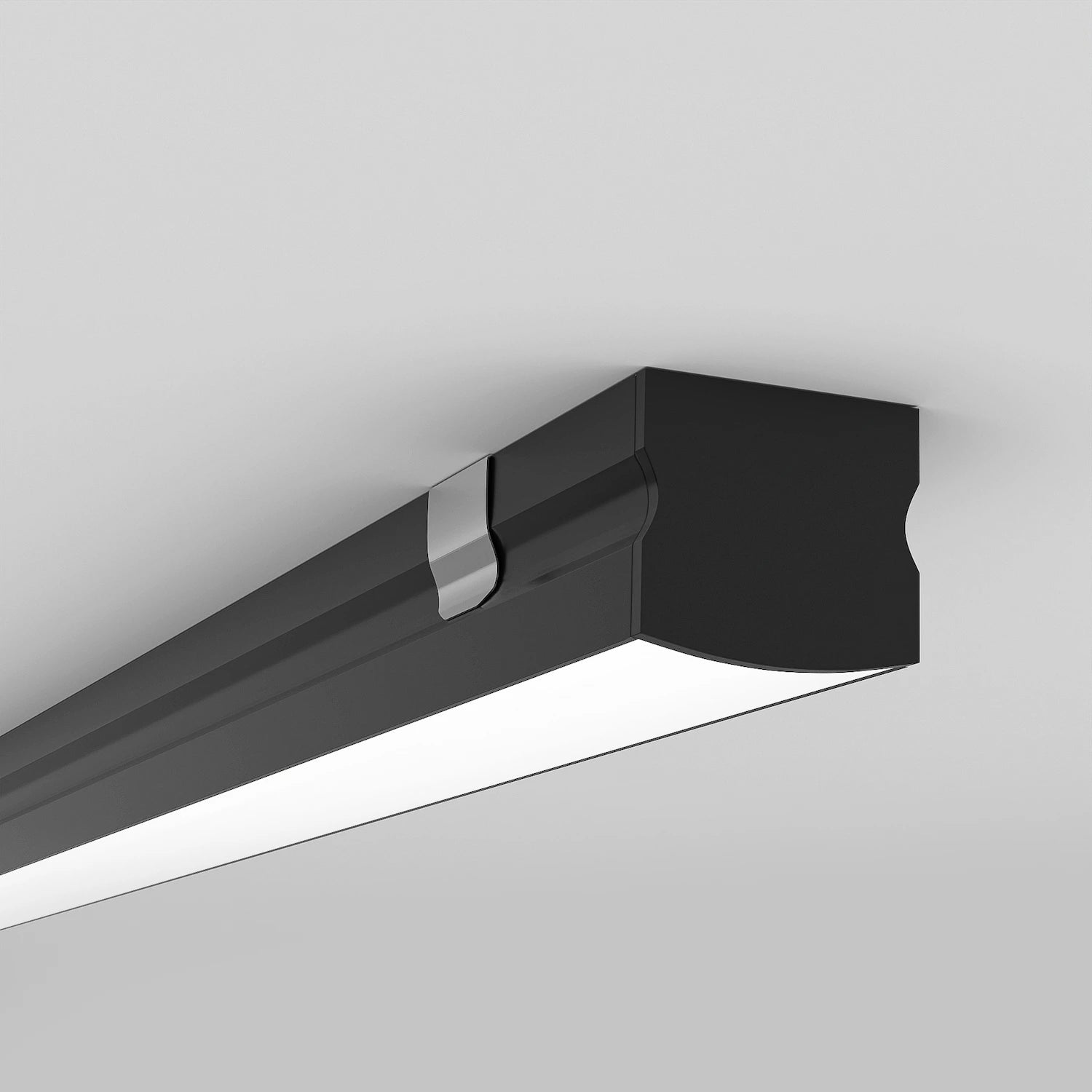 Sıva Üstü Led Profilleri - 17mm Siyah Yüzeye Montaj LED Profil – 971S ASL - LedProfil