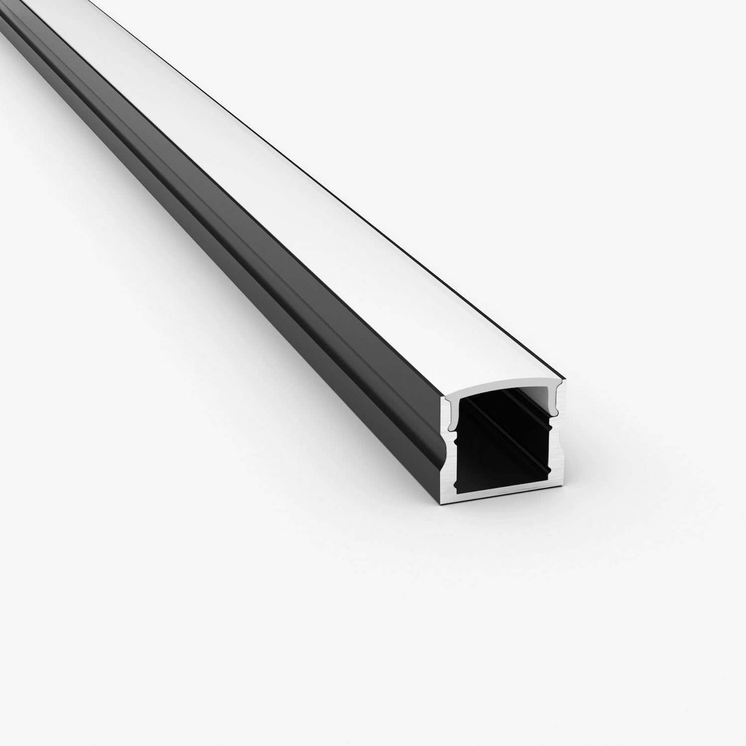 Sıva Üstü Led Profilleri - 17mm Siyah Yüzeye Montaj LED Profil – 971S ASL - LedProfil