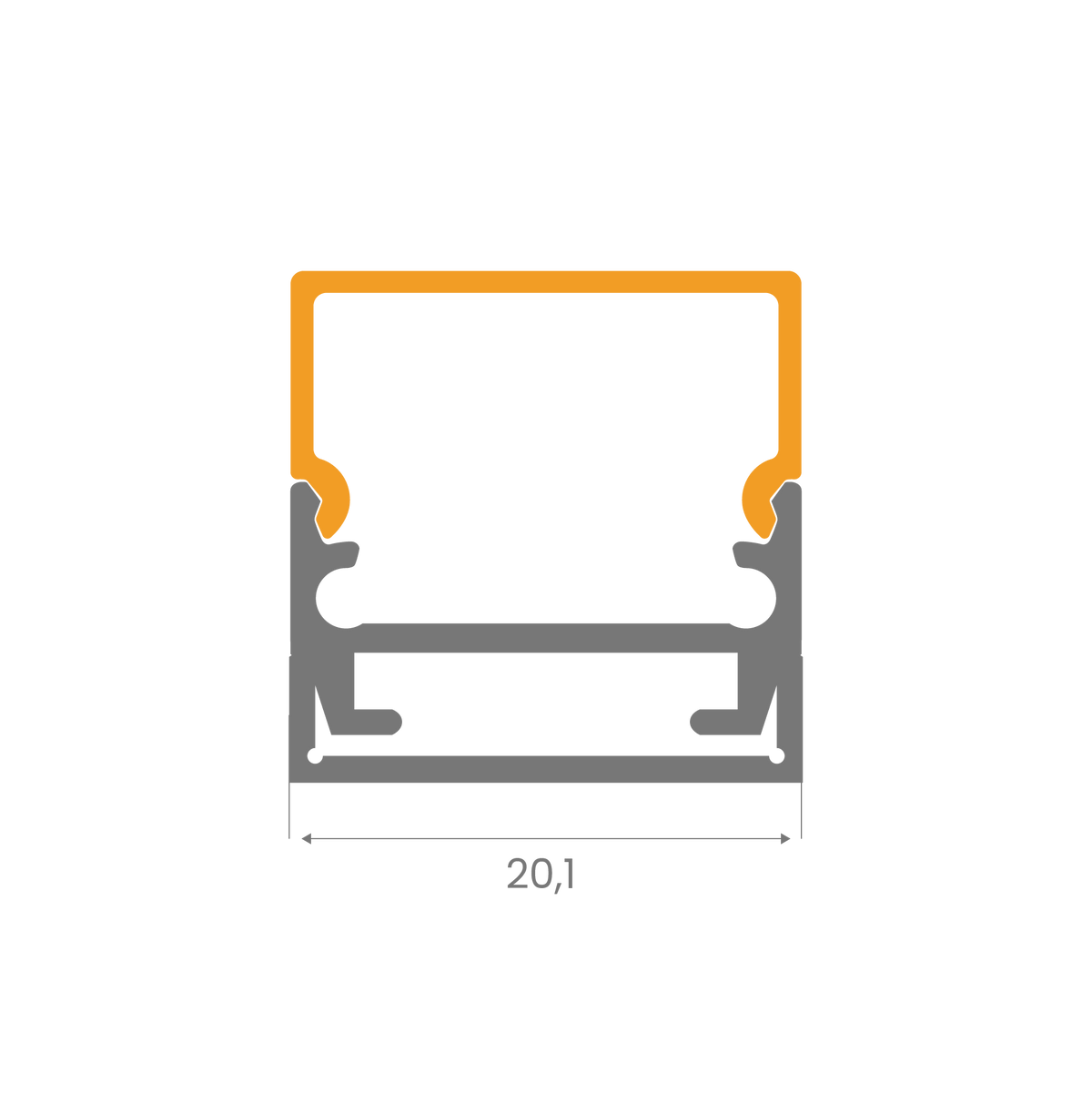 20mm Mini Lineer LED Profil - 975-976 ASL