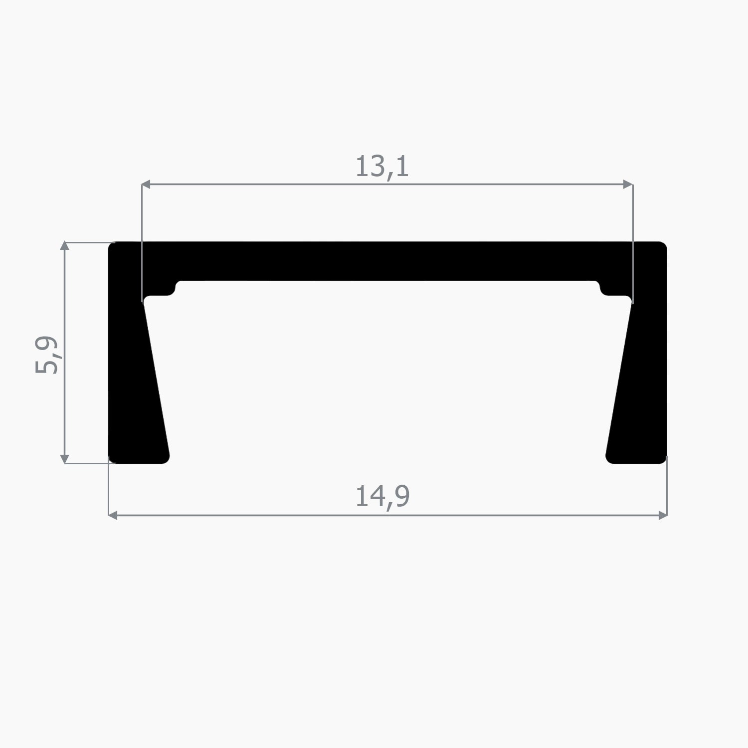 Sıva Üstü Led Profilleri - 15mm İnce Raf Altı Alüminyum LED Profil (Kanal) – 981 ASL - LedProfil
