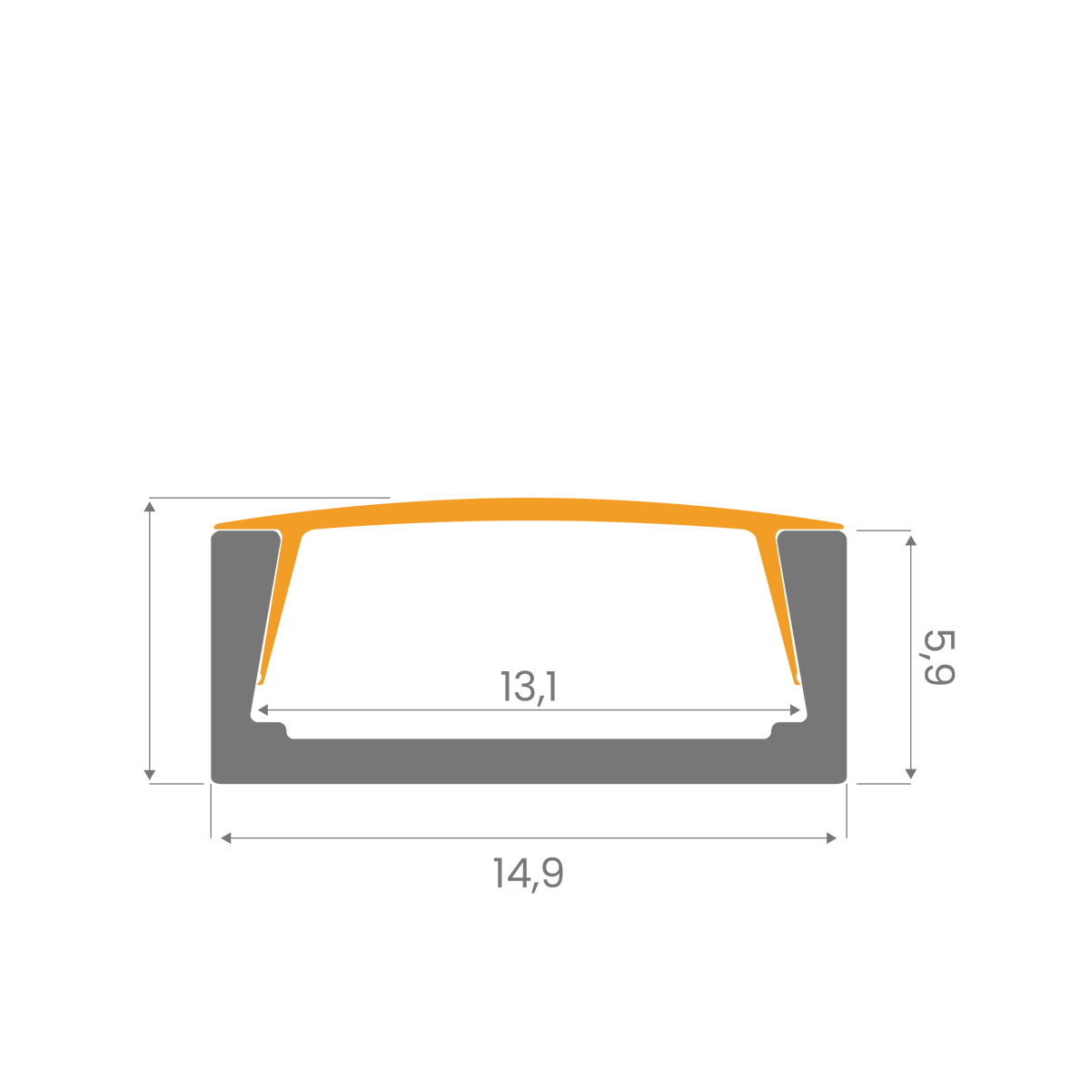 15mm İnce Raf Altı LED Profil (Kanal) – 981 ASL