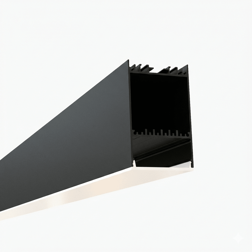 Sarkıt (Lineer) Aydınlatma Profilleri - 50mm Siyah Sarkıt Lineer LED Profil – 560S ASL - LedProfil