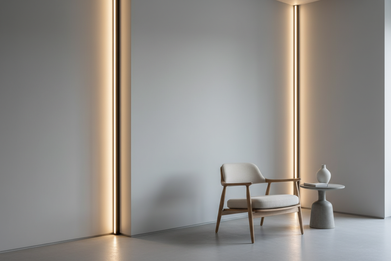 corner led profile room scene