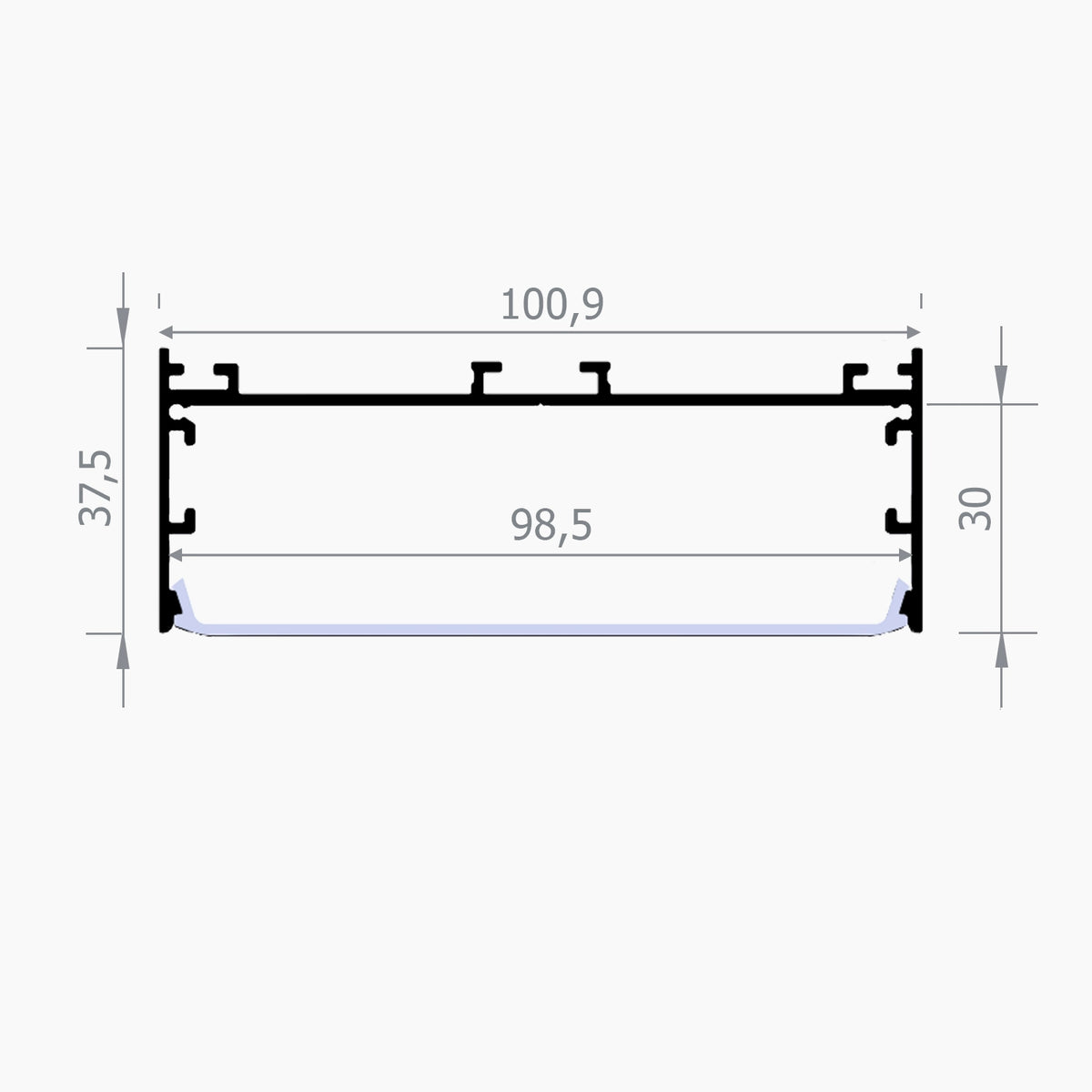 Led Profile Vector LED Profile CAD & DXF Drawings | Technical Catalog – LedProfil