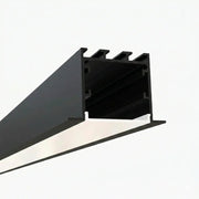 Sıva Altı (Gömme) LED Profilleri - 36mm Kare Kesit Lineer Siyah LED Profil - 440S ASL - LedProfil