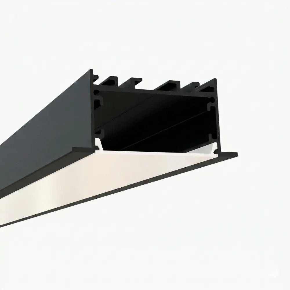Lineer Aydınlatma Profilleri - 59mm Sıva Altı Lineer Siyah LED Profil - 450S ASL - LedProfil