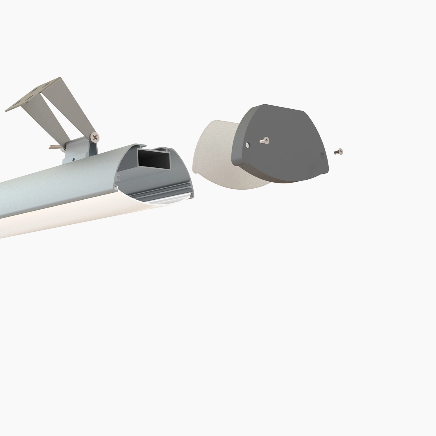 Sarkıt (Lineer) Aydınlatma Profilleri - 531 ASL Oval Sarkıt Lineer LED Profil - LedProfil