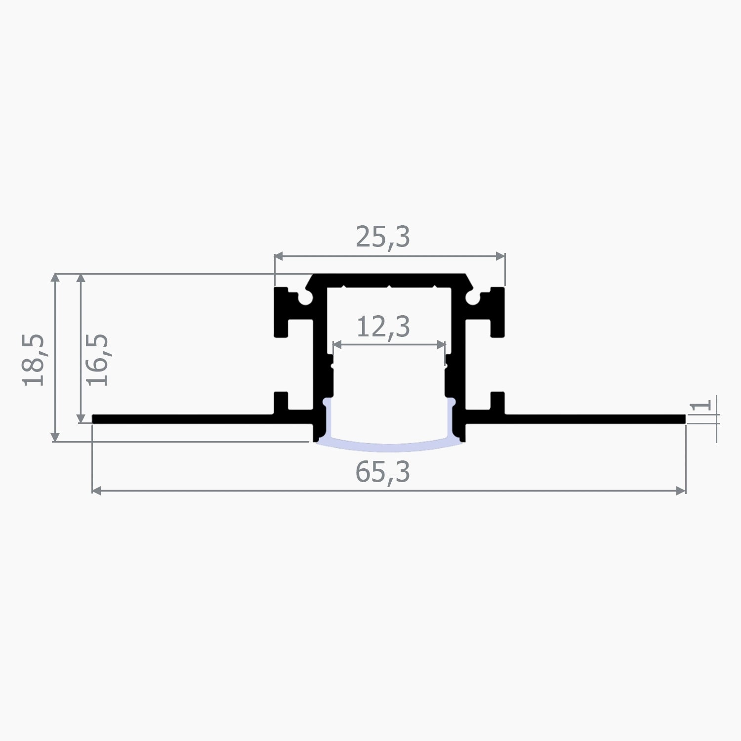 Alçıpan (Trimless) Led Profilleri - 12mm Trimless Sıva Altı (Alçıpan) LED Profil – 615 ASL - LedProfil