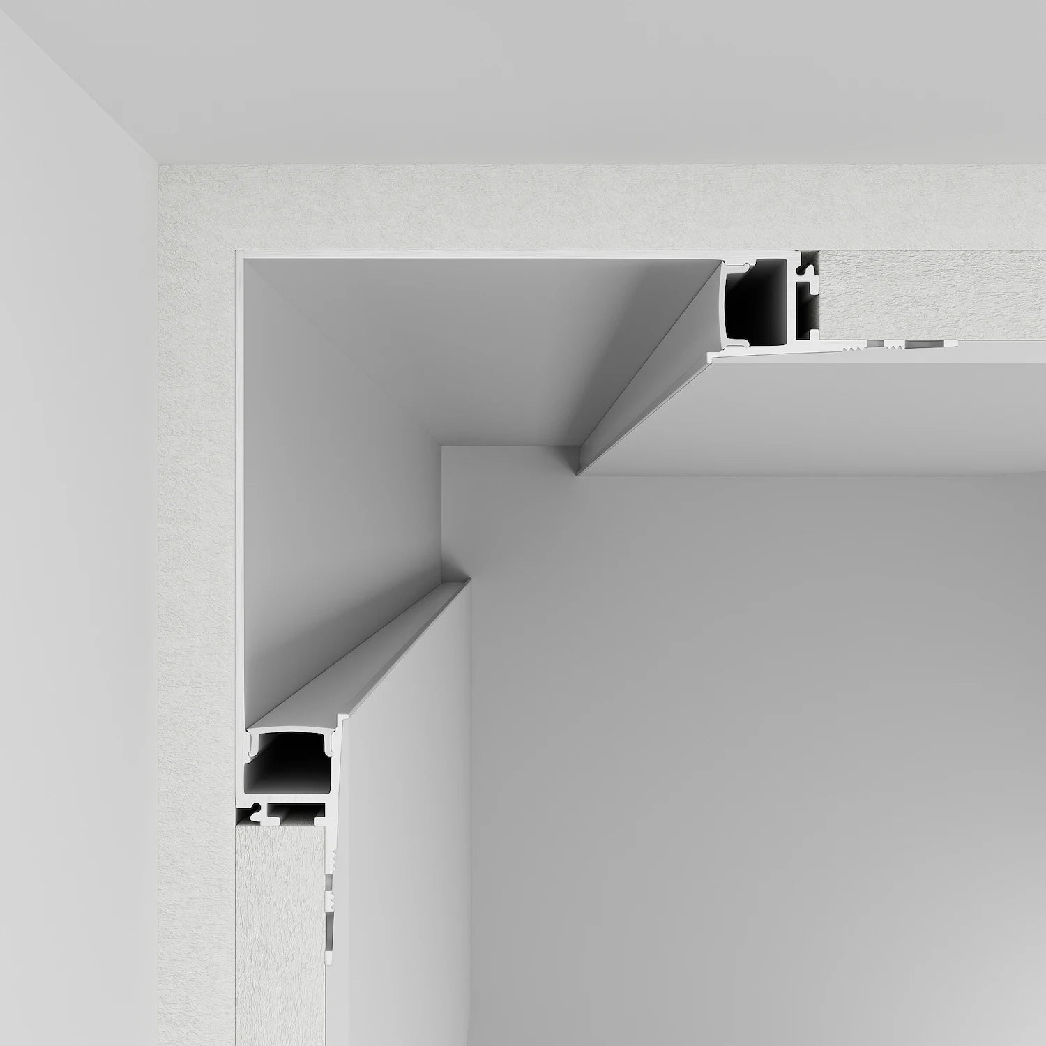 Alçıpan (Trimless) Led Profilleri - 12mm Trimless Sıva Altı Gizli Işık Profili (Koridor) – 650 ASL - LedProfil