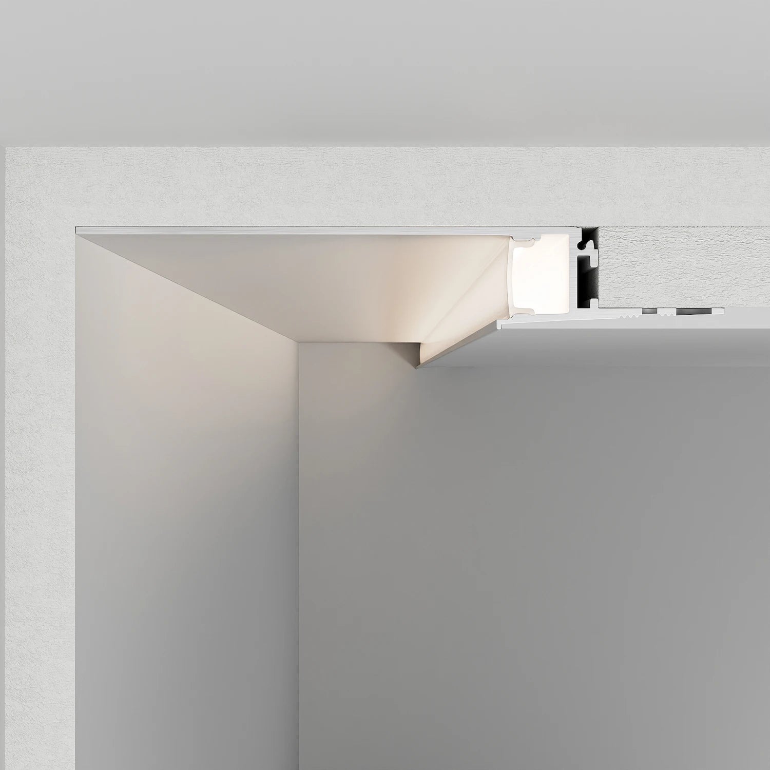Alçıpan (Trimless) Led Profilleri - 12mm Trimless Sıva Altı Gizli Işık Profili (Koridor) – 650 ASL - LedProfil