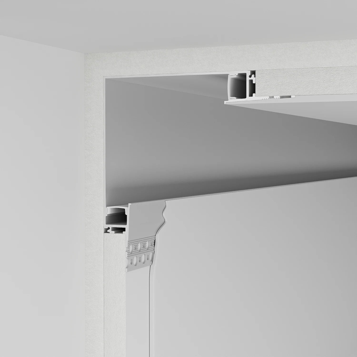 Alçıpan (Trimless) Led Profilleri - 12mm Trimless Sıva Altı Gizli Işık Profili (Koridor) – 650 ASL - LedProfil