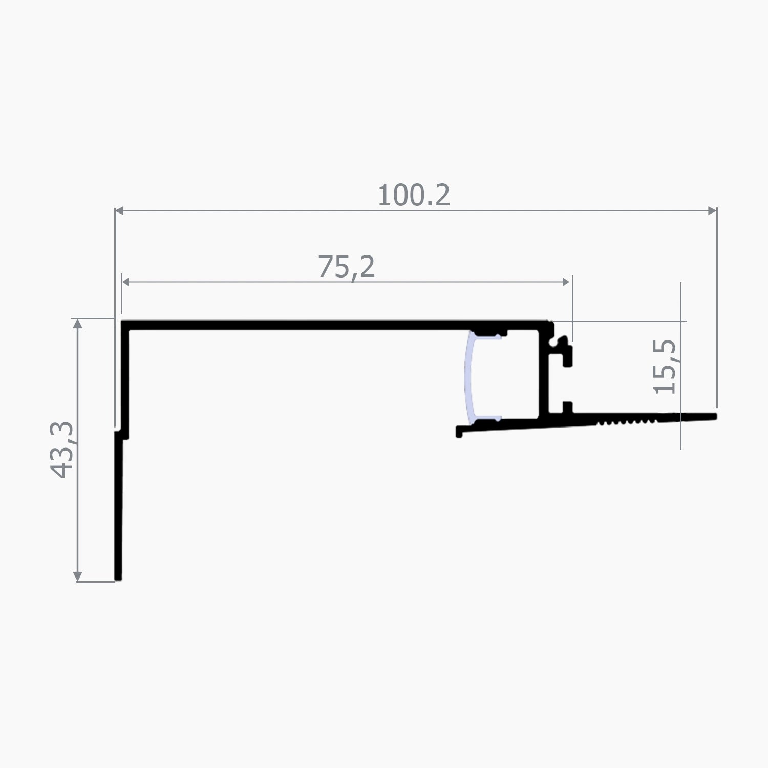 Alçıpan (Trimless) Led Profilleri - Indirekt Cove (Korniş) Gizli Aydınlatma Profili – 670 ASL - LedProfil
