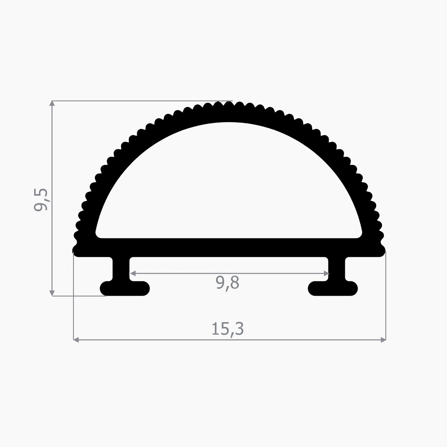 Dairesel Led Profil - 17mm Mini LED Profil - 956 ASL - LedProfil