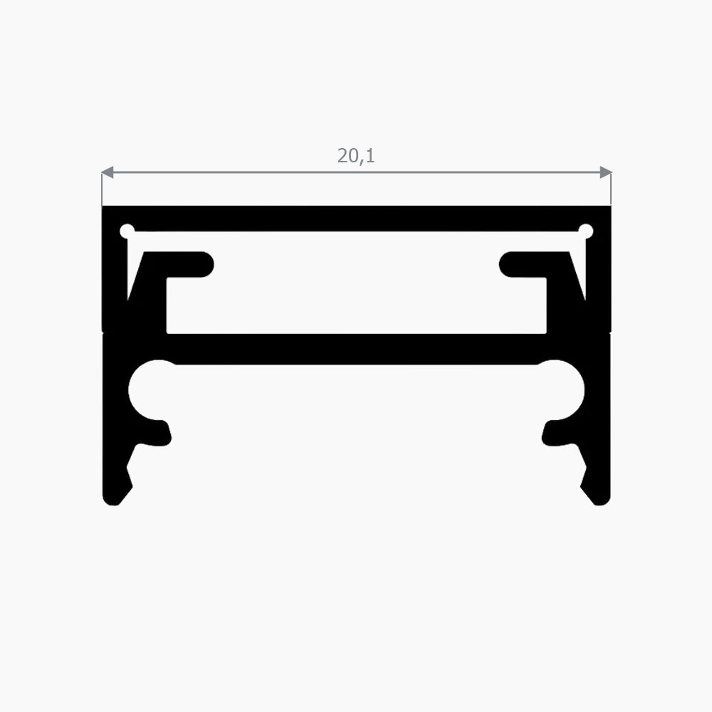 Özel Uygulama Led Profilleri - 20mm Mini Lineer LED Profil - 975 - 976 ASL - LedProfil