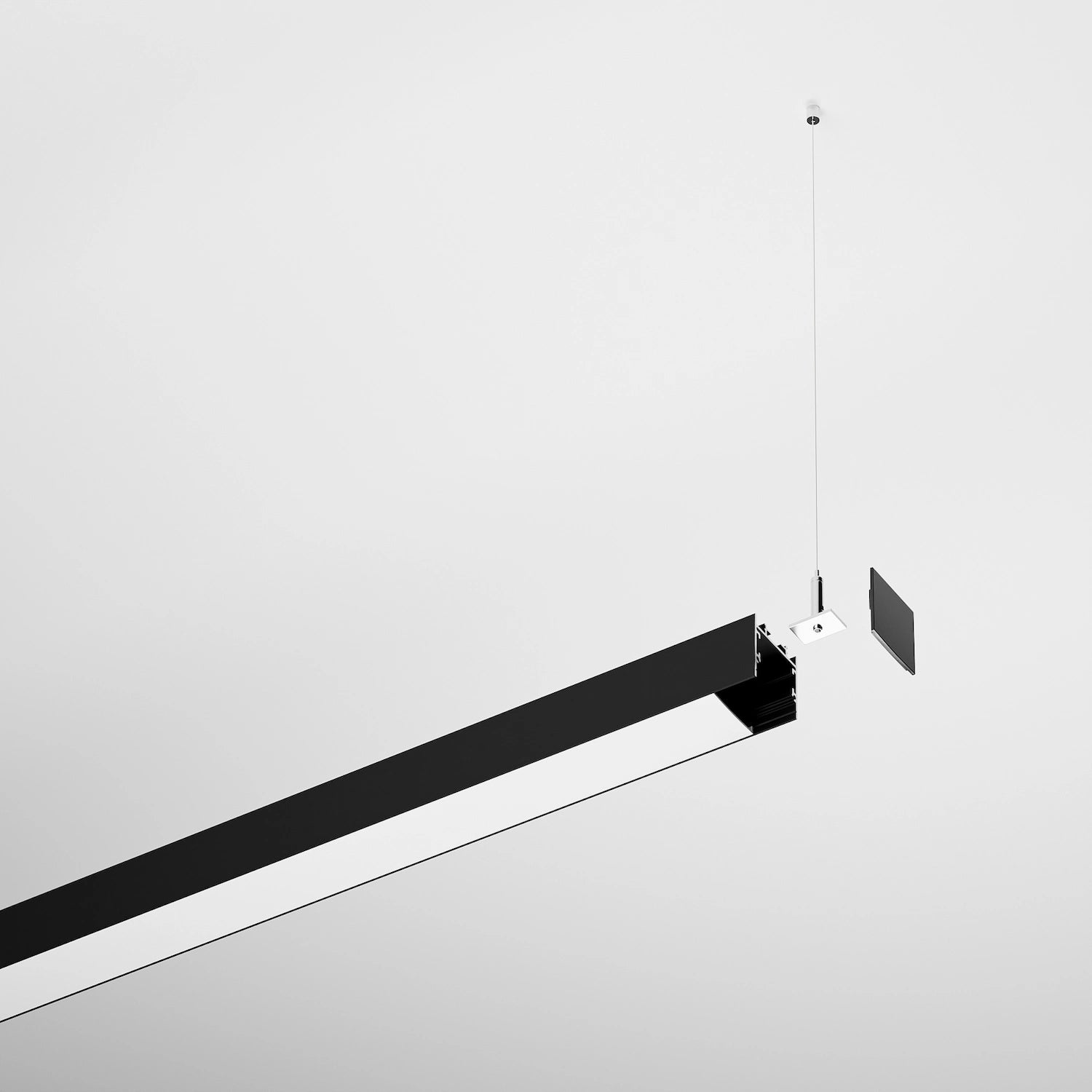 37mm Siyah Lineer Armatür LED Profil – 435S ASL